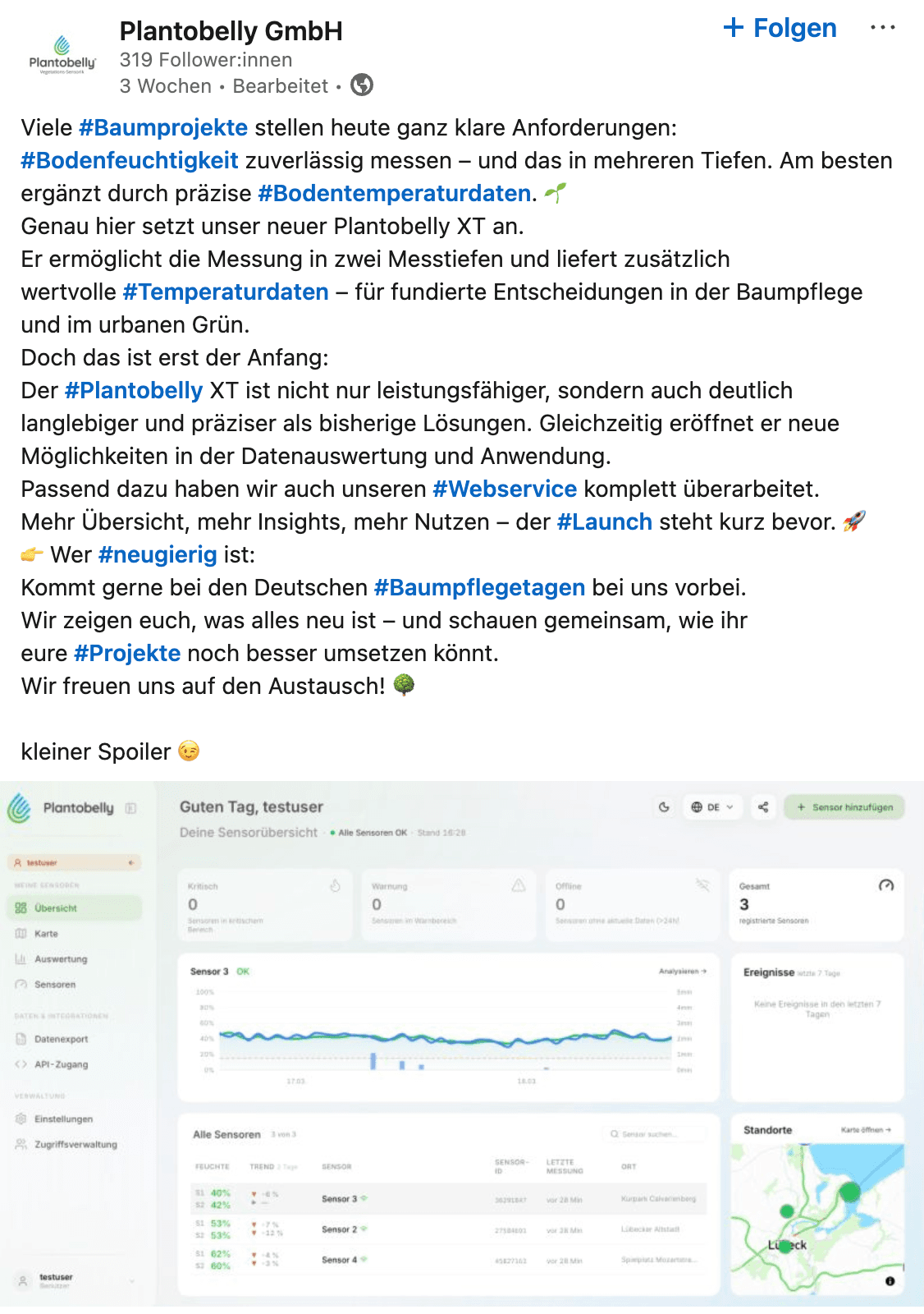 Plantobelly auf LinkedIn