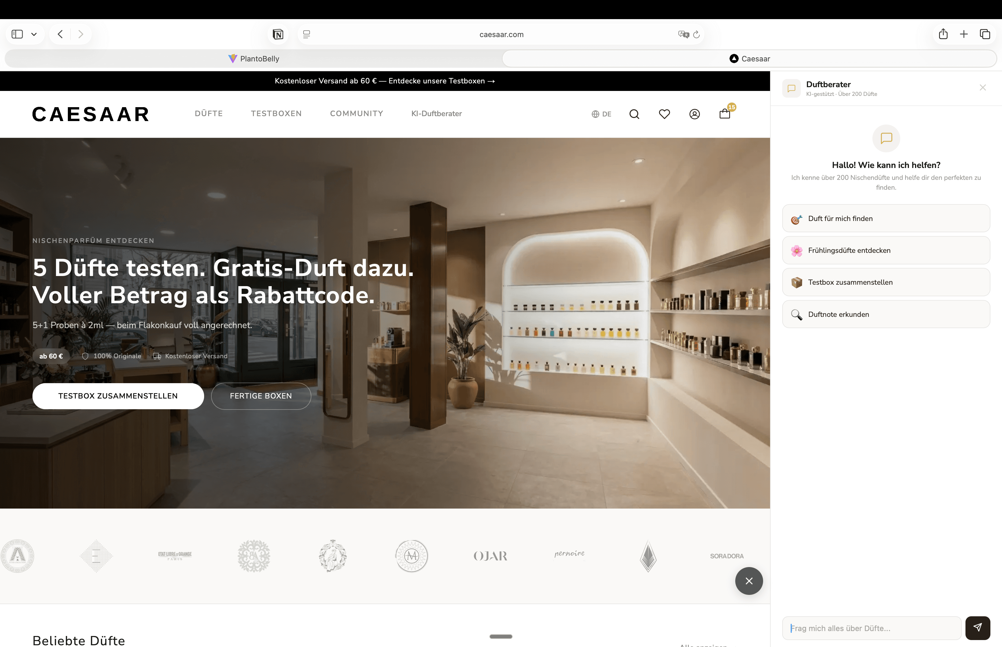 KI-Duftberater Chat-Interface